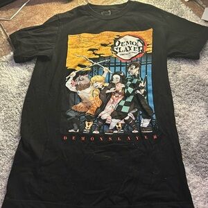 black, men’s, anime, demon slayer, small